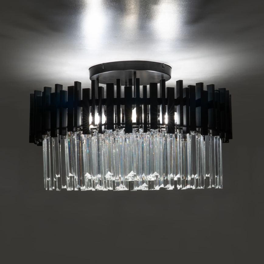 BRILAGI - Plafondlamp VERVE 6x E14/40W/230V Ø 60 cm zwart