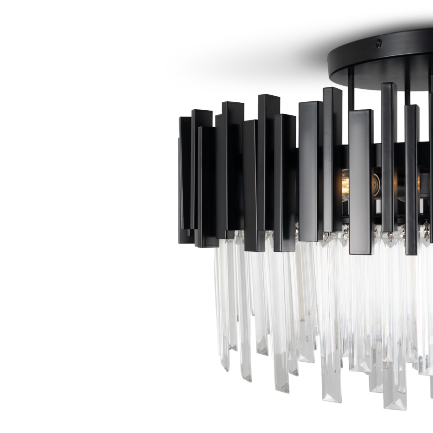 BRILAGI - Plafondlamp VERVE 6x E14/40W/230V Ø 60 cm zwart