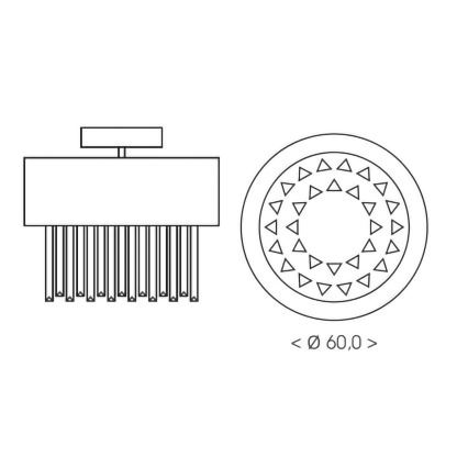 BRILAGI - Plafondlamp VERVE 6x E14/40W/230V Ø 60 cm zwart