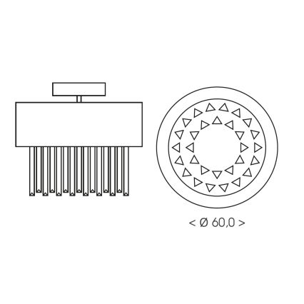 Brilagi - Plafondlamp VERVE 6xE14/40W/230V Ø 60 cm goudkleurig