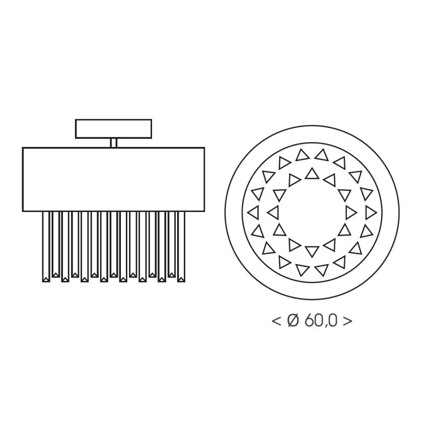 Brilagi - Plafondlamp VERVE 6xE14/40W/230V Ø 60 cm goudkleurig