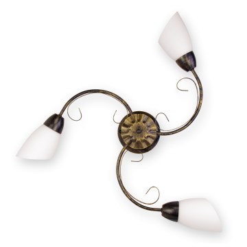 BRILAGI - Plafondlamp VINE 3xE27/40W/230V Ø 75 cm patina/messing