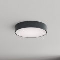 Brilagi - Plafondlamp voor badkamer met bewegings- en schemersensor CLARE 3xE27/24W/230V Ø 40 cm antraciet IP54