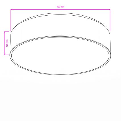 Brilagi - Plafondlamp voor badkamer POOL 4xE27/15W/230V Ø 50 cm IP54 zwart