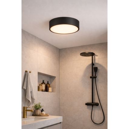 Brilagi - Plafondlamp voor badkamer POOL 5xE27/15W/230V Ø 60 cm IP54 zwart