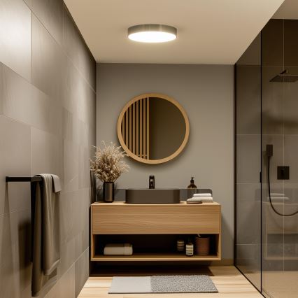 Brilagi - LED plafondlamp voor badkamer POOL LED/36W/230V 3000/4000/5500K Ø 40 cm IP54 messing