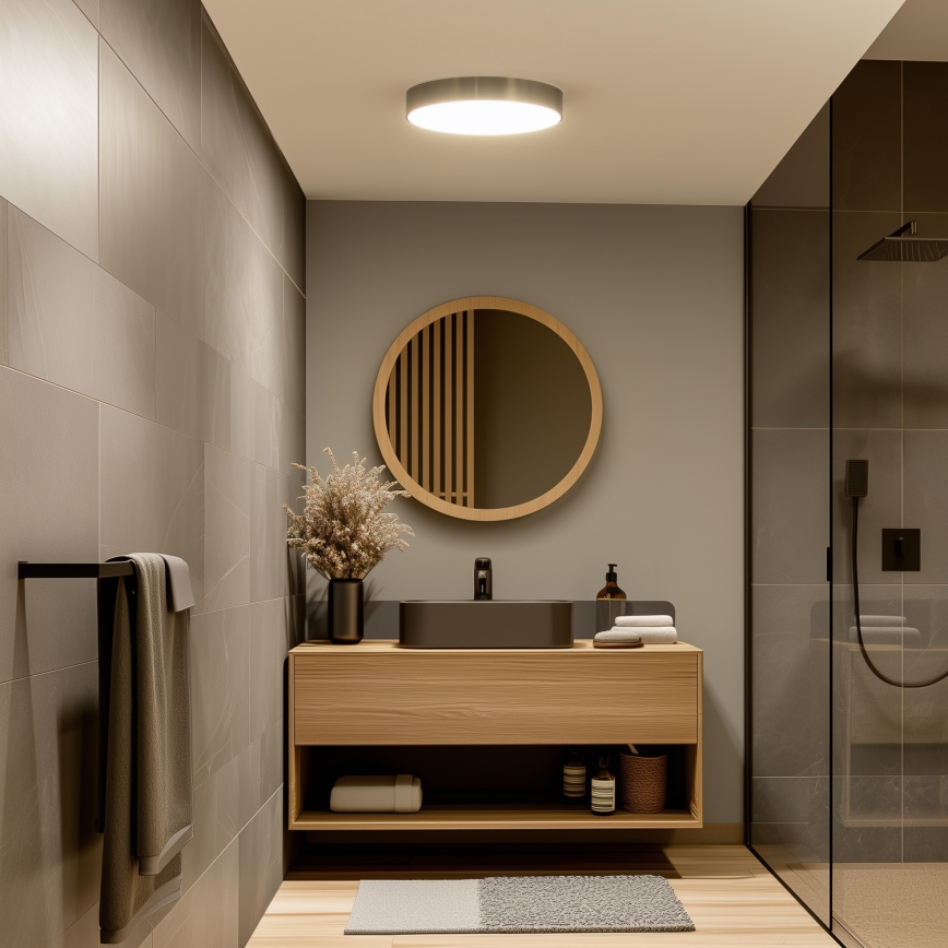 Brilagi - LED plafondlamp voor badkamer POOL LED/36W/230V 3000/4000/5500K Ø 40 cm IP54 messing