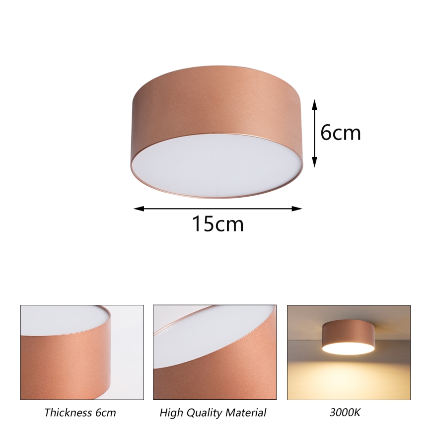 BRILAGI - Plafondlamp voor badkamer FORIS LED/20W/230V Ø 15 cm brons IP44 CRI 90