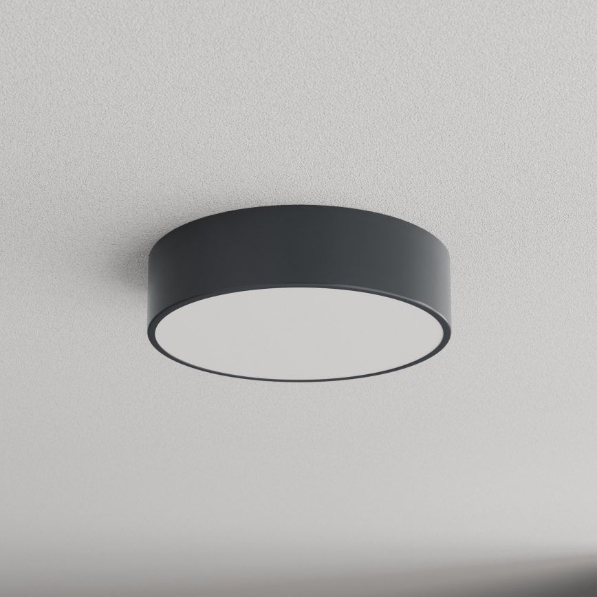 Brilagi - Plafondlamp voor badkamer met bewegings- en schemersensor CLARE 2xE27/24W/230V Ø 30 cm antraciet IP54