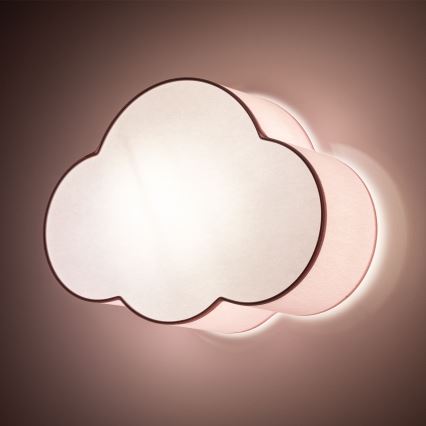 Brilagi - Plafondlamp voor kinderen NIMBUS MINI 2xE27/15W/230V 31x43 cm roze