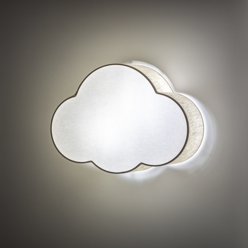 Brilagi - Plafondlamp voor kinderen NIMBUS MINI LINEN 2xE27/15W/230V 31x43 cm beige