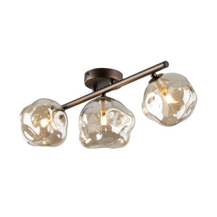 Brilagi - Plafondlamp VULCANO opbouw 3xG9/8W/230V brons/rookbeige