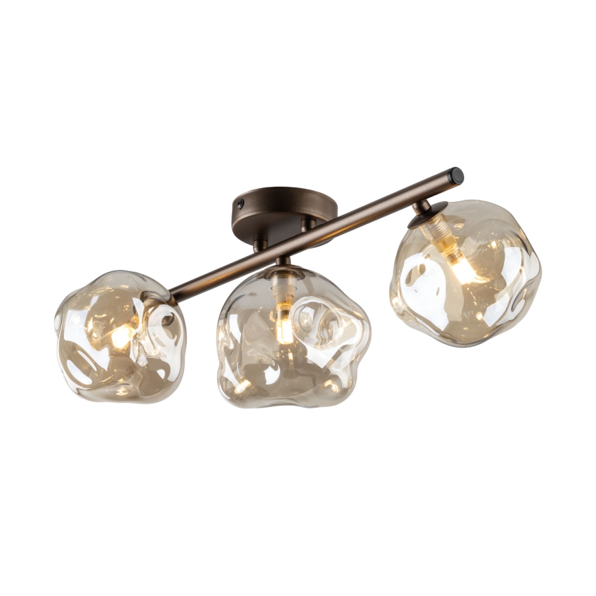 Brilagi - Plafondlamp VULCANO opbouw 3xG9/8W/230V brons/rookbeige