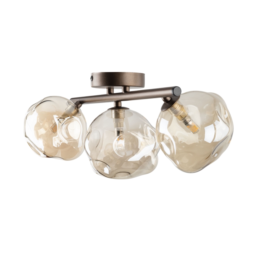 Brilagi - Plafondlamp VULCANO opbouw 3xG9/8W/230V brons/rookbeige