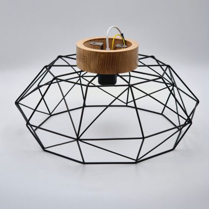 Brilagi - Plafondlamp WOODY BASKET 1xE27/60W/230V Ø 40 cm, eiken/walnoot