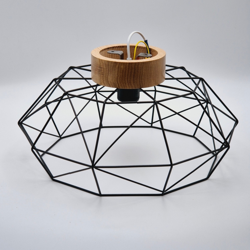 Brilagi - Plafondlamp WOODY BASKET 1xE27/60W/230V Ø 40 cm, eiken/walnoot