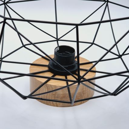 Brilagi - Plafondlamp WOODY BASKET 1xE27/60W/230V Ø 40 cm, eiken/walnoot