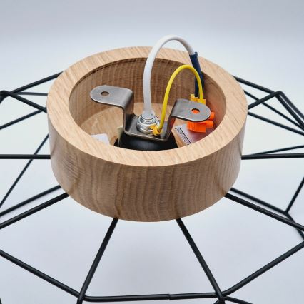 Brilagi - Plafondlamp WOODY BASKET 1xE27/60W/230V eiken walnoot