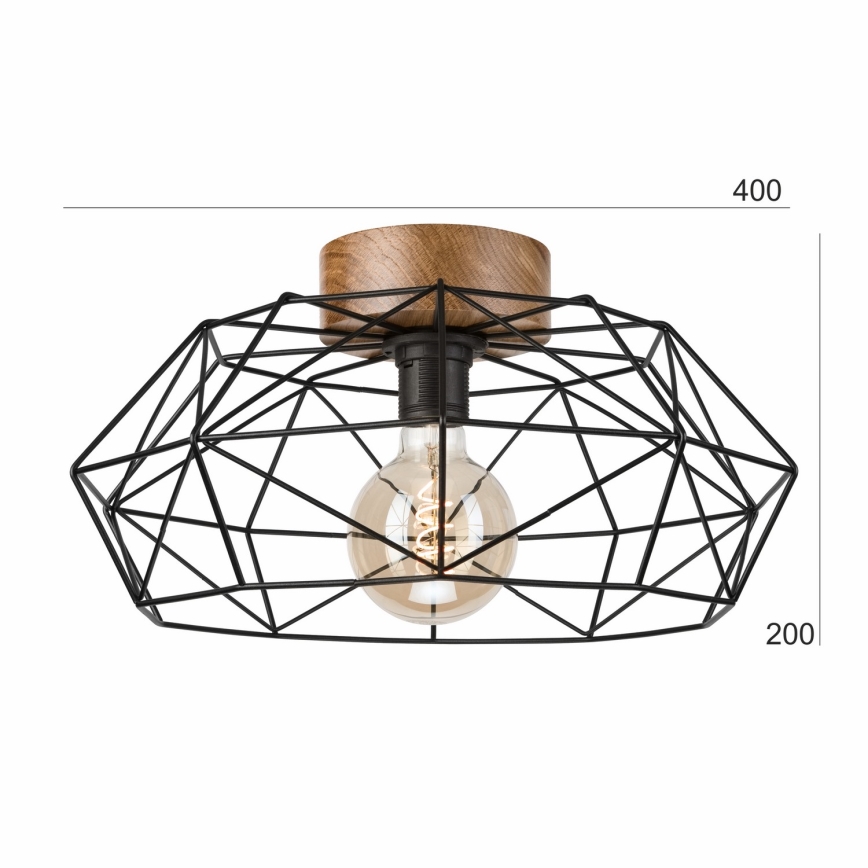 Brilagi - Plafondlamp WOODY BASKET 1xE27/60W/230V eiken walnoot