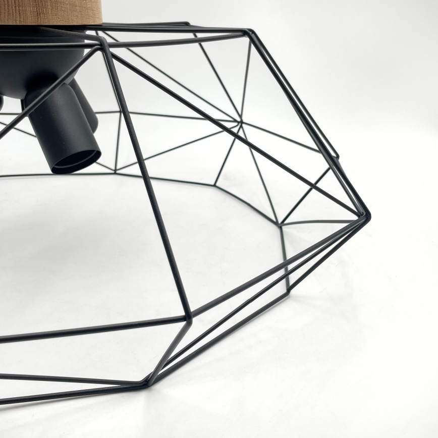 Brilagi - Plafondlamp WOODY BASKET 3xE27/60W/230V Ø 60 cm eiken