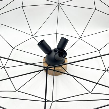 Brilagi - Plafondlamp WOODY BASKET 3xE27/60W/230V Ø 80 cm eiken