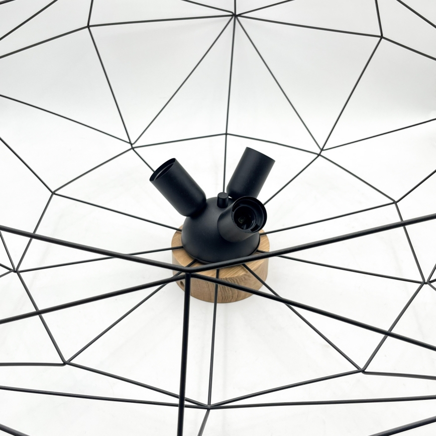 Brilagi - Plafondlamp WOODY BASKET 3xE27/60W/230V Ø 80 cm eiken