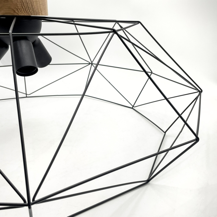 Brilagi - Plafondlamp WOODY BASKET 3xE27/60W/230V Ø 80 cm eiken