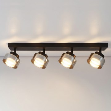 Brilagi - Plafondspot AURA LUX 4xGX53/30W/230V zwart/rookglas