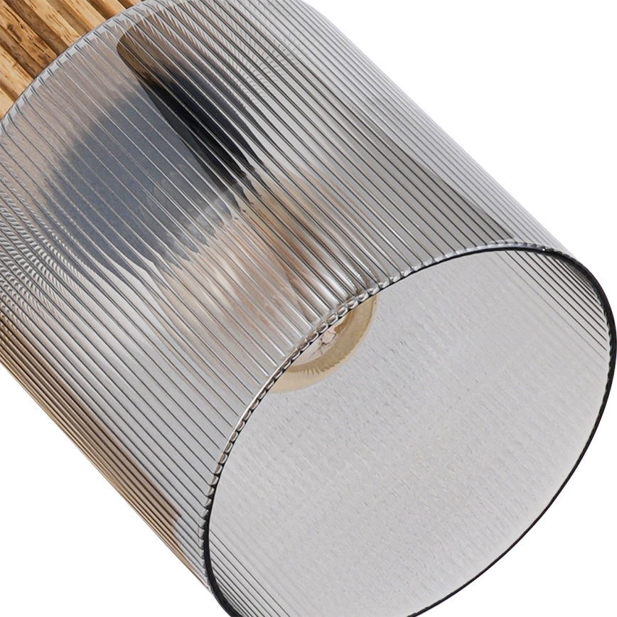 Brilagi - Plafondspot HYGGE 2xE14/15W/230V rubberhout/rookglas