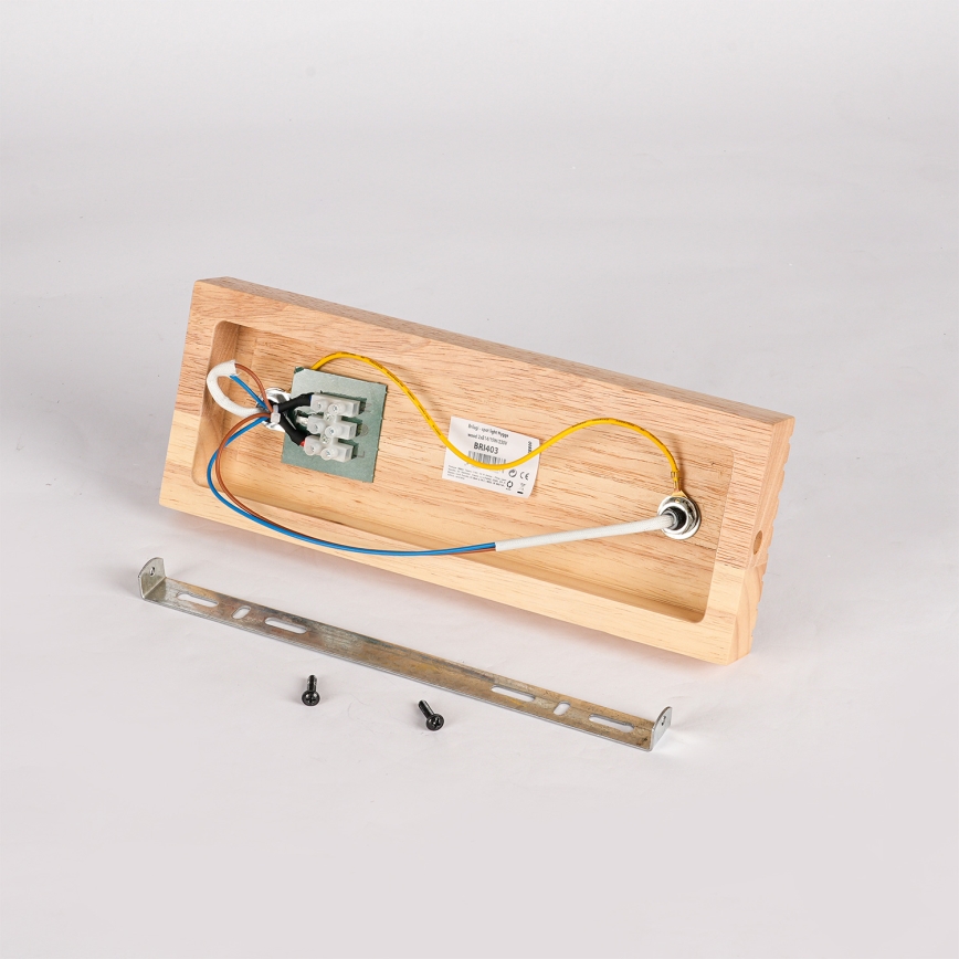 Brilagi - Plafondspot HYGGE 2xE14/15W/230V rubberhout/rookglas