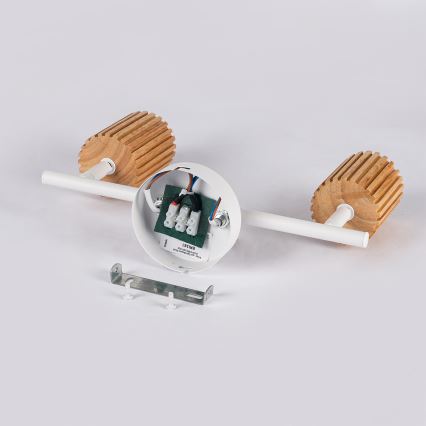 Brilagi - Plafondspot MODERN WOOD 2xGU10/8W/230V hout/wit