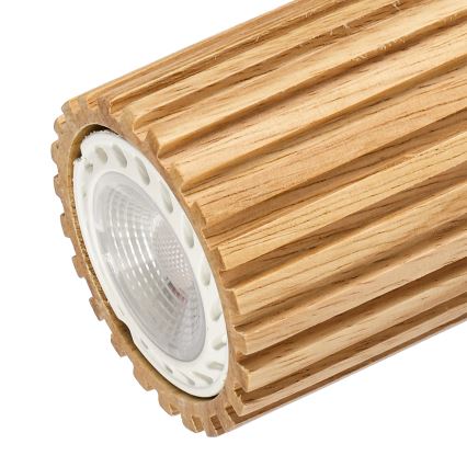 Brilagi - Plafondspot MODERN WOOD 2xGU10/8W/230V rubberhout/wit