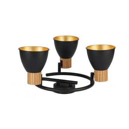 Brilagi - Plafondspot ODENSE 3xE14/10W/230V hout/zwart