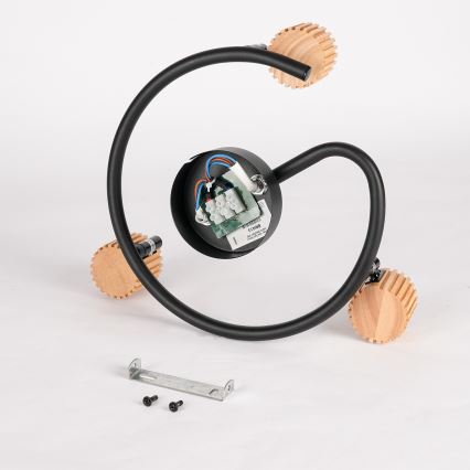 Brilagi - Plafondspot ODENSE 3xE14/10W/230V hout/zwart