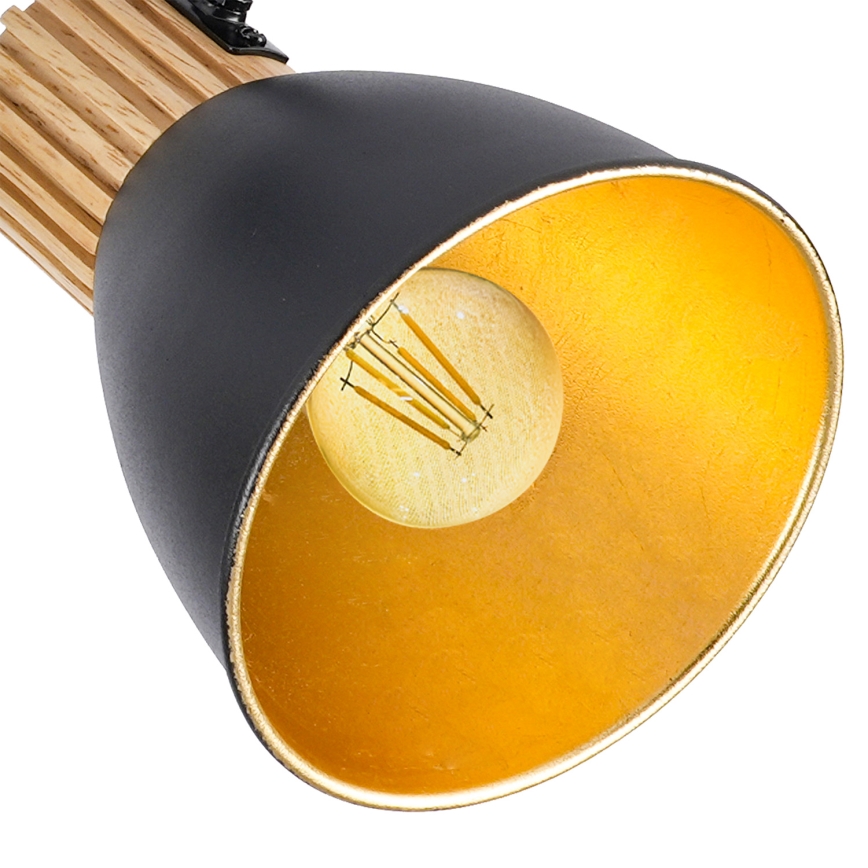 Brilagi - Plafondspot ODENSE 3xE14/10W/230V rubberhout/zwart