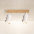 Brilagi - Plafondspot SELE 2xGU10/30W/230V wit/eiken decor
