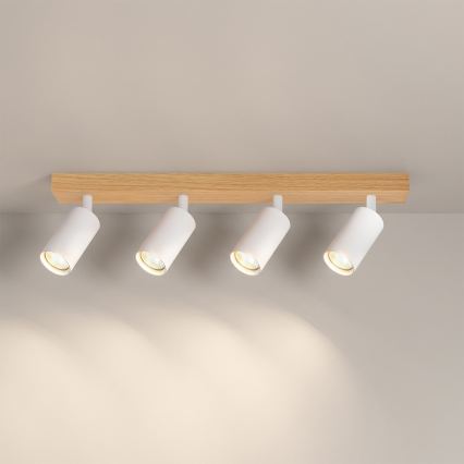 Brilagi - Plafondspot SELE 4xGU10/30W/230V wit/eikendecor