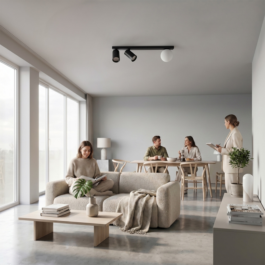 Brilagi - Plafondspot SELE BALL 2xGU10/30W/230V + 1xG9/10W zwart