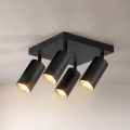 Brilagi - Plafondspot SELE SQUARE 4xGU10/30W/230V zwart/goud