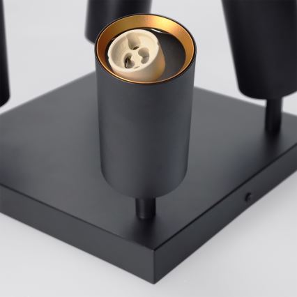 Brilagi - Plafondspot SELE SQUARE 4xGU10/30W/230V zwart/goud