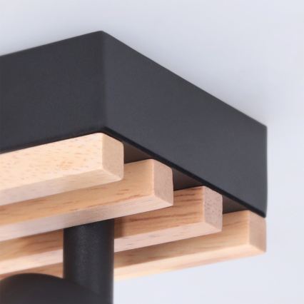 Brilagi - plafondspot SELE WOOD ACOUSTIC 1xGU10/30W/230V zwart/hout
