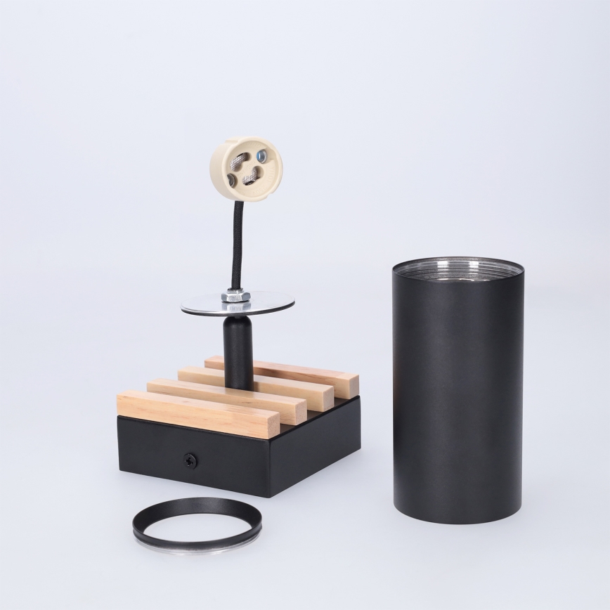 Brilagi - plafondspot SELE WOOD ACOUSTIC 1xGU10/30W/230V zwart/hout