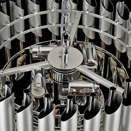 Brilagi - Plafonnière ECLIPSE 5xE14/10W/230V Ø 38 cm zilver