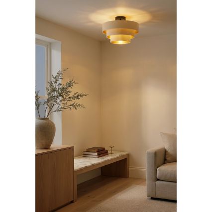Brilagi - Plafonnière LUNETA 1xE27/60W/230V Ø 40 cm crème/goud