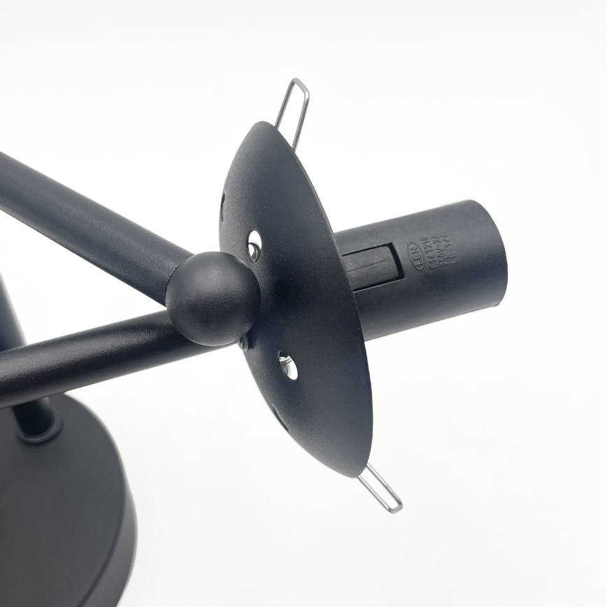 Brilagi - Plafonnière MALIVA 3xE14/15W/230V zwart/rookglas