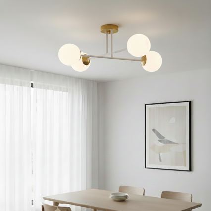 Brilagi - Plafonnière MALIVA 4xE14/15W/230V goud/wit