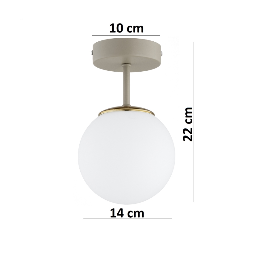 Brilagi - Plafonnière MILO ECRU 1xE27/60W/230V beige/goud