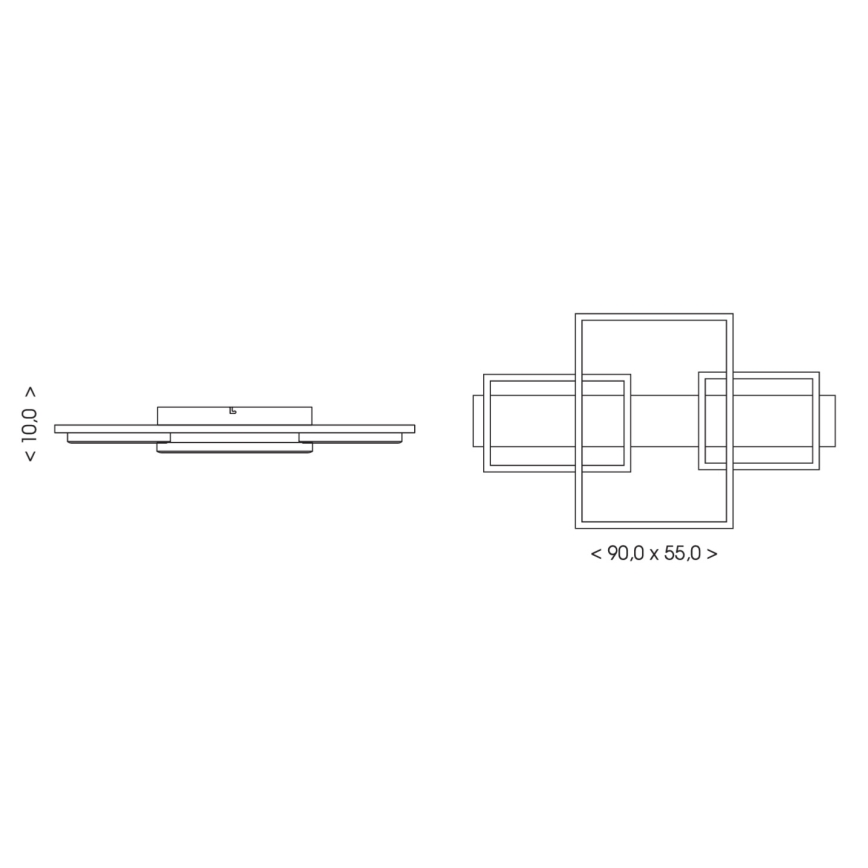 Brilagi - PLANK LED plafondlamp, 35W, 230V, 4000K, 55x90 cm, hout