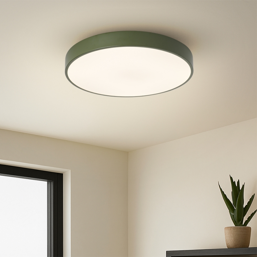 Brilagi - LED-dimbare plafondlamp POOL LED/48W/230V 3000-6000K pr. 40 cm groen + afstandsbediening