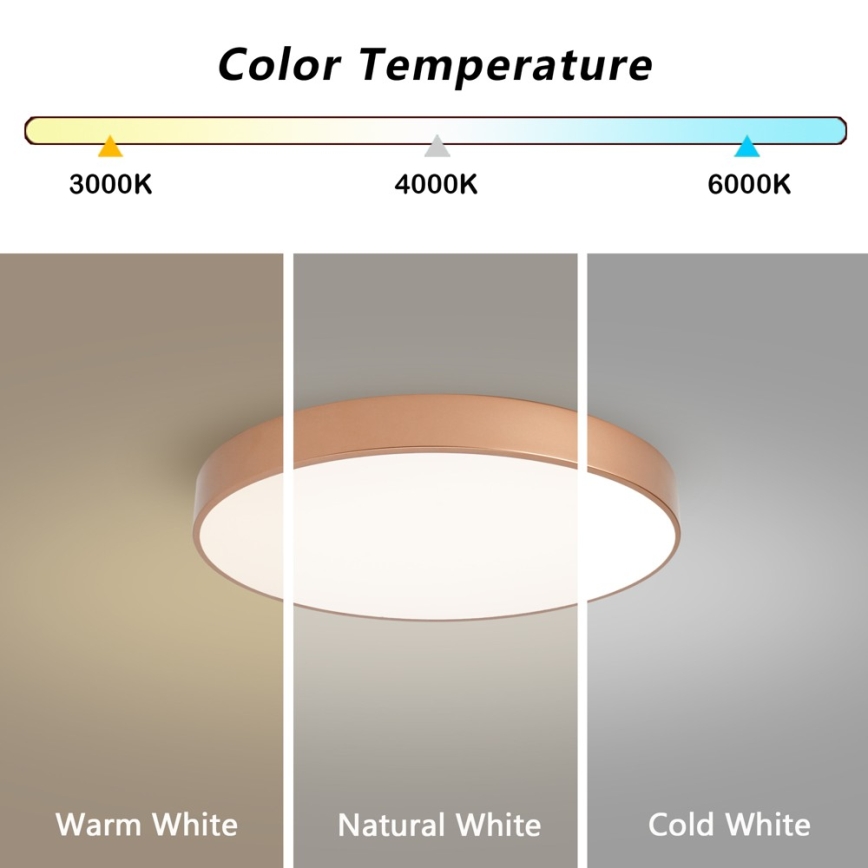 Brilagi - LED-plafondlamp POOL LED/60W/230V 3000/4000/6000K Ø 50 cm bronskleurig